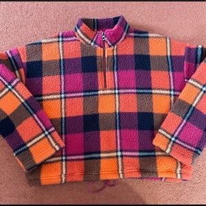 Plaid American Eagle Cropped Sweater